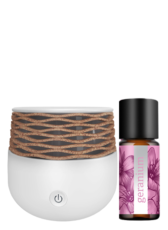 Aroma Difuser + Geranium oil